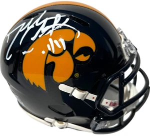 DALLAS CLARK SIGNED IOWA HAWKEYES FOOTBALL MINI HELMET JSA COA - Picture 1 of 3