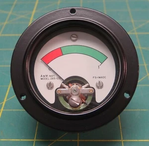 Panel Ammeter P/N 5505302 - 0 to 1 Milliamperes DC NSN 6625-01-225-0218 - Picture 1 of 6