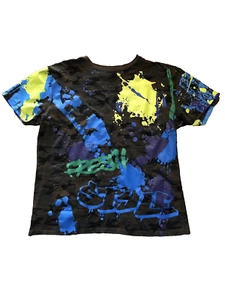 Y2k Sacred Crown Paint Splatter Tee Men 3X Camo Fresh Style Festival T-shirt  - Picture 1 of 9