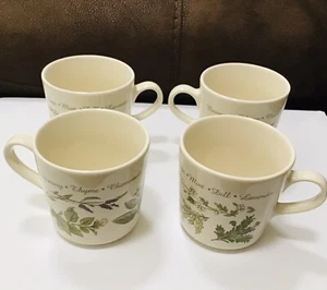 Vintage Corelle Corning Thymeless Herbs Set of 4 Flat Cups - Picture 1 of 6