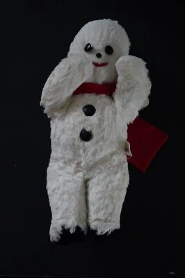 SELTENER VINTAGE KNICKERBOCKER WEIHNACHTEN SCHNEEMANN 10,5 ZOLL PLÜSCH - Bild 1 von 4