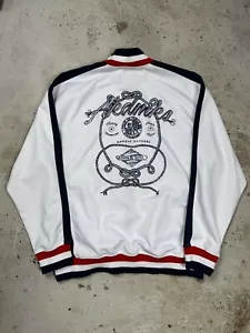 Vintage Y2K Akademiks White Track Jacket Embroidery Logo XXL - Picture 1 of 12