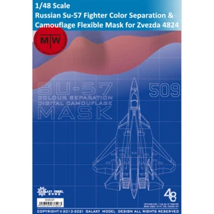 D48021 1/48 Su-57 Fighter Color Separation & Camouflage Mask for Zvezda 4824 - Picture 1 of 4
