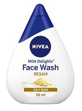 NIVEA Women Face Wash for Oily Skin, Milk Delights Besan, 50 ml