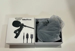 Meifox Clip-on Microphone 3.5mm Lavalier Lapel For Mobile Phone PC Recording - Bild 1 von 3