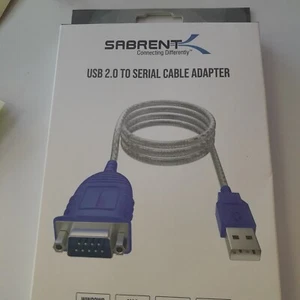 Sabrent USB 2.0 to Serial (9-Pin) DB-9 RS-232 Converter Cable (CB-DB9P)NEW - Picture 1 of 6