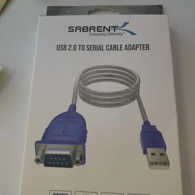 Sabrent USB 2.0 to Serial (9-Pin) DB-9 RS-232 Converter Cable (CB-DB9P)NEW - Image 1 of 4