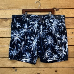 Tommy Hilfiger THFLEX Stretch Fleece Flat Front Sweat Shorts Floral Sz 44 - Picture 1 of 12