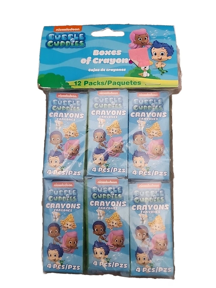 Bubble Guppies Favores Fiesta Cajas de Crayones 12 Paquetes 4 Piezas en cada uno Foto 1 de 4