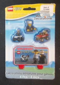 Lego City 4 Pack Mini Cake Decorations - Picture 1 of 1