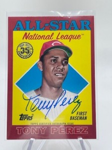 Tony Perez 2023 Topps Update All-Star Auto Red #/10! - Cincinnati Reds - HOF