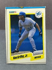 1990 Fleer KEN GRIFFEY JR. Card No. C-10 Crease-Free Seattle Mariners