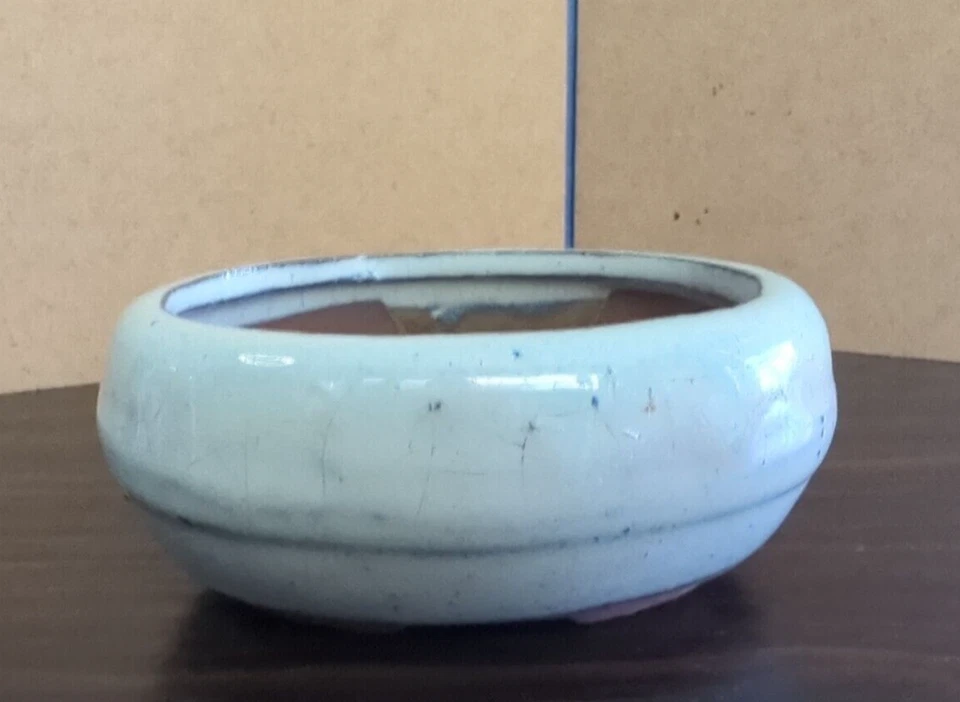 Блюдо бонсай, мятно-голубая глазурь, керамика, ручной работы, сеялка - Изображение 1 из 4