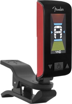 Genuine Fender Original Clip-On Color LCD Tuner for Guitar, Banjo - FIESTA RED - Image 1 of 4