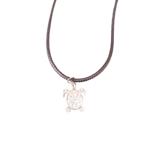Swirly Pattern Turtle Pendant Necklace Cord 18" UK Stock Homemade - Picture 1 of 3