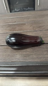 Melanzana in vetro artistico stile Murano vintage soffiato a mano viola decorazione melanzana - Foto 1 di 4