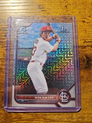 2022 Bowman Chrome - Prospects Won-Bin Cho #BCP-154 Mojo Refractor (RC) - Image 1 of 2
