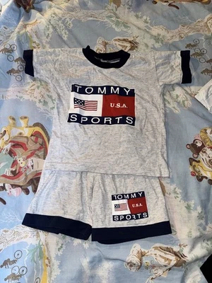 Vintage tommy 🥾 boys set shorts & Shirt Set Size 4-5 - Image 1 of 4