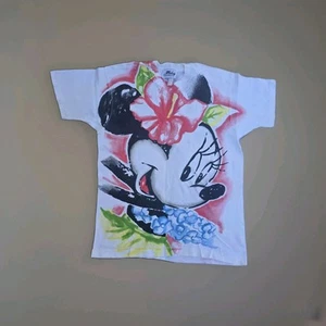 Vintage 90s Minnie Mouse Mickey By Jerry Leigh All Over Print T-shirt Disney XL - Picture 1 of 6