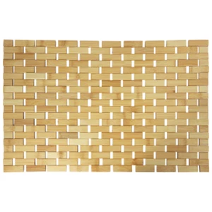Megachef Bamboo Wood 16.25 X 24.5 Inch Rectangle Bathroom Mat - Picture 1 of 1