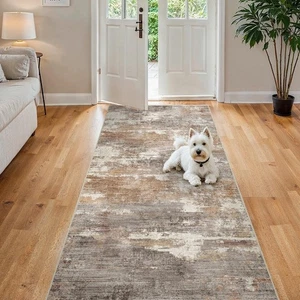 4x8 Washable Kitchen Runner Rug: Modern Abstract Wide Runners for Hallway Sof... - Bild 1 von 8