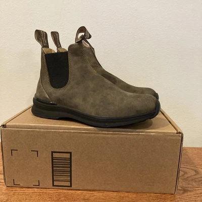  Nuevas botas forradas con lados elásticos Blundstone talla AU 6,5 marrón rústico  Foto 1 de 4