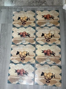 Pimpernel Toskanische ZITRONEN ORANGEN Tischsets mit Korkrücken 8er Set 15,5 x 12 - Bild 1 von 20