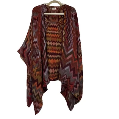 Cárdigan World Market Southwestern Azteca Desierto Chal Envolvente Frente Abierto OSFA Foto 1 de 4