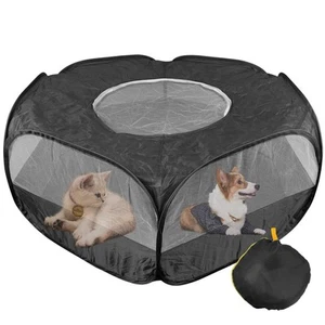 Small Animal Plaype Black, Breathable Pet Playpen Cage Tent Portable Fence Te... - Picture 1 of 7
