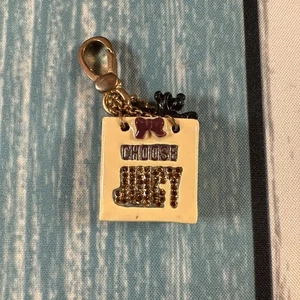 Vintage 2007 Juicy Couture Yorkie In Shopping Bag Love G & P Bracelet Charm Y2K - Picture 1 of 3