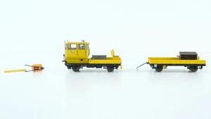 H0 Gleisbauwagen mit Anhänger Waggon Union Gleichstrom - Bild 1 von 9