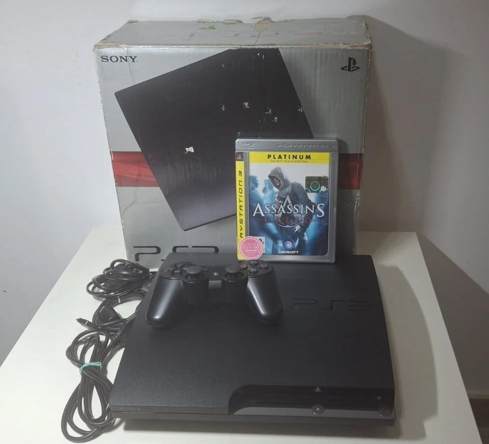 Sony PlayStation 3 Slim 320GB Console PS3 Completa  Scatola + Gioco  - Immagine 1 di 4