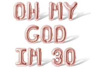 OH MY GOD IM 30 Letras Globo Banner - 30 Cumpleaños Fiesta Suministro Decoraciones - Imagen 1 de 55