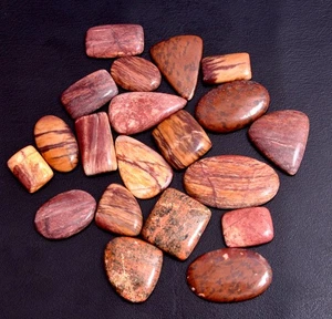 465 CT Wholesale Lot Natural jasper Mix Shape Gemstone Flat Back Cabochon - Picture 1 of 7