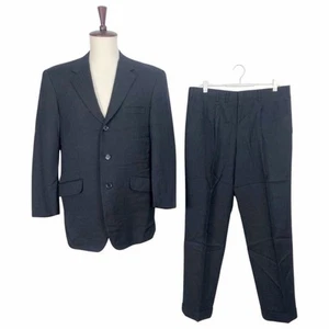 Gianni Versace Men's Black Wool Striped Suit Set L Used Elegant, Tailored - Picture 1 of 4