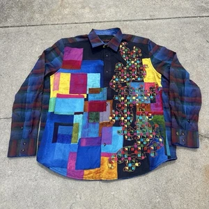 Robert Graham Limited Edition 175/344 Swarovski Kristall Knöpfe Herren Größe 2XL - Bild 1 von 20