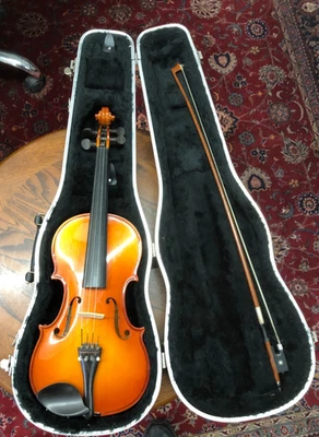 Violín Leon Aubert modelo 808 tamaño 1/4 con estuche. Rumania serie 1212 muy bonito Foto 1 de 4