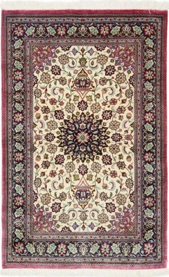 Original Handgeknüpfter Perserteppich Ghom, Qom Reine Seide  123 cm x 77 cm - Bild 1 von 4