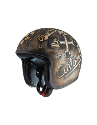 CASCO MOTO JET VINTAGE PREMIER CLASSIC EVO OP 9 BM CAFE RACE - Immagine 1 di 4