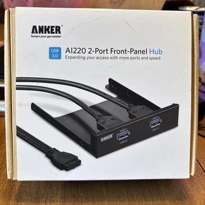 Anker AI220 2-Port Front Panel Hub USB 3.0 OPEN BOX - Image 1 of 4
