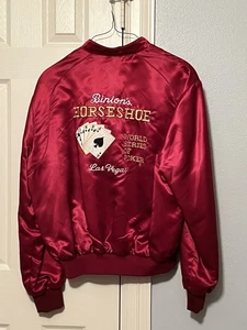 Vintage Binions Hufeisen Satin Jacke Herren XXL World Series of Poker Las Vegas - Bild 1 von 16