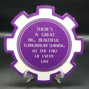 10" Carousel of Progress There's A Great Big, Beautiful Tomorrow Inspired Plaque - Picture 1 of 9
