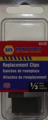 Napa 8312C 1/2" Repalcement Clips For Socket Rail Rack - 3pk - Image 1 of 2