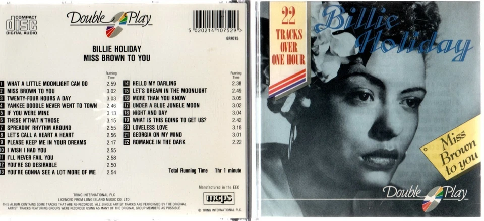 BILLIE HOLIDAY - MISS BROWN TO YOU (CD album) - Image 1 of 1