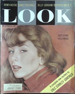Look Magazine October 15, 1957 Suzy Parker, Erle Stanley Gardner! - Picture 1 of 1