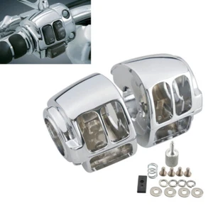 Chrome Handlebar Switch Housing Covers For Harley Softail Street Bob FXBB 18-20 - Picture 1 of 17