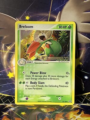 BRELOOM Reverse Holo 22/106 EX Emerald STAMPED Pokemon Card 2005 NM