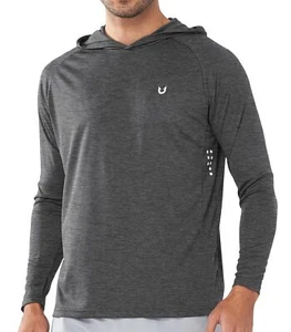 Men's UPF 50+ Hoodie Shirts Rash Guard Long Sleeve Sun Protection SPF Fishing... - Picture 1 of 6