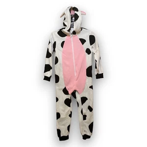 Kinder Kostüm Kuh Halloween Karneval Fasching Plüsch Onesie Jumpsuit 7-8 Jahre - Bild 1 von 10