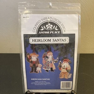 Astor Place Counted Thread Cross Stitch Heirloom Americana Santa ONE PATTERN ONL - Picture 1 of 8